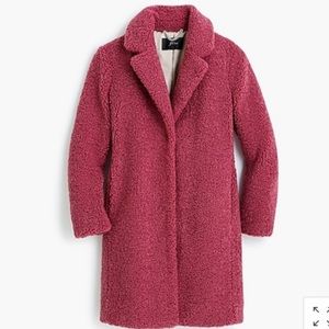 NWT J Crew Teddy Sherpa Topcoat Size L